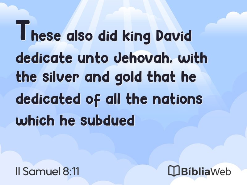 II Samuel 8:11 em imagem para compartilhar