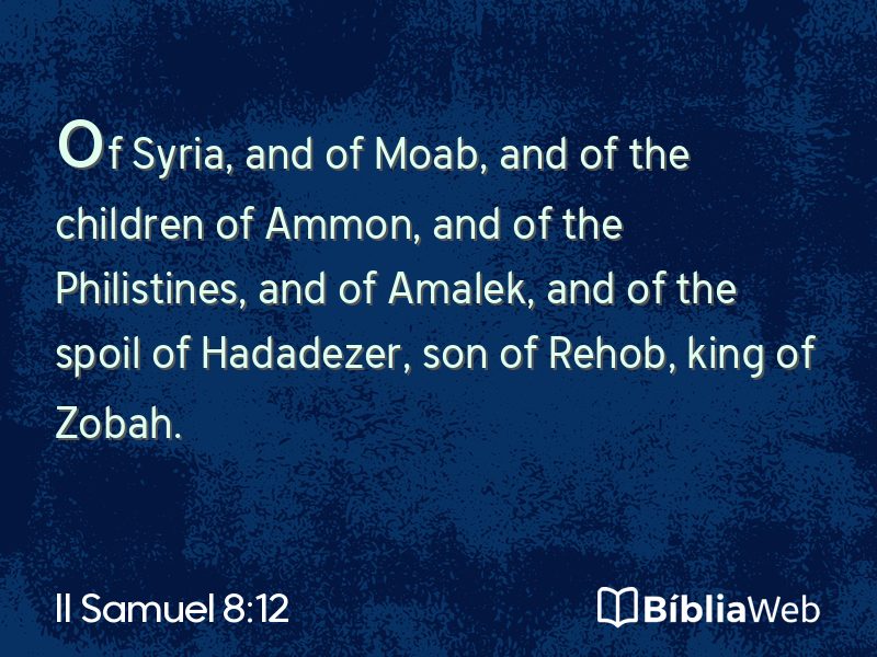 II Samuel 8:12 em imagem para compartilhar