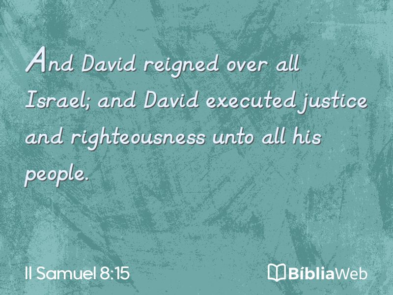 II Samuel 8:15 em imagem para compartilhar