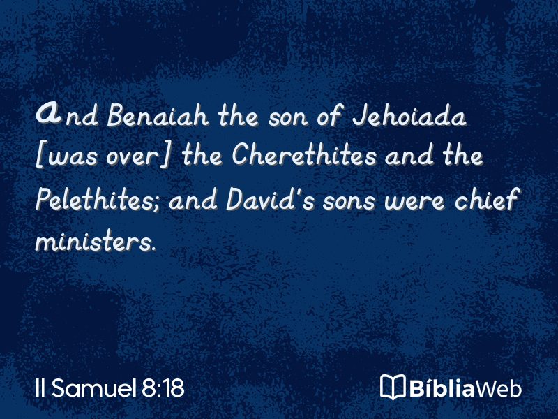 II Samuel 8:18 em imagem para compartilhar
