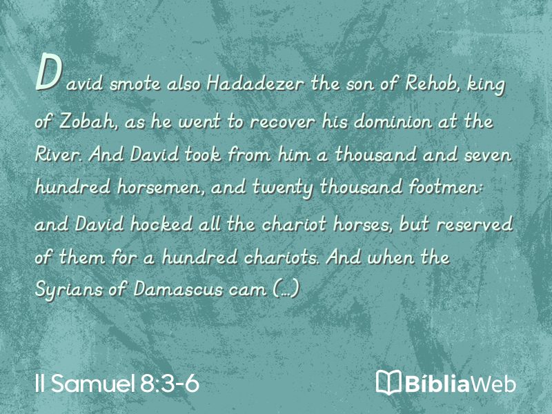 II Samuel 8:3-6 em imagem para compartilhar
