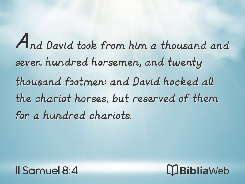 II Samuel 8:4 em imagem para compartilhar