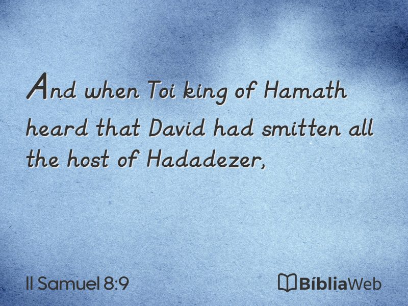 II Samuel 8:9 em imagem para compartilhar