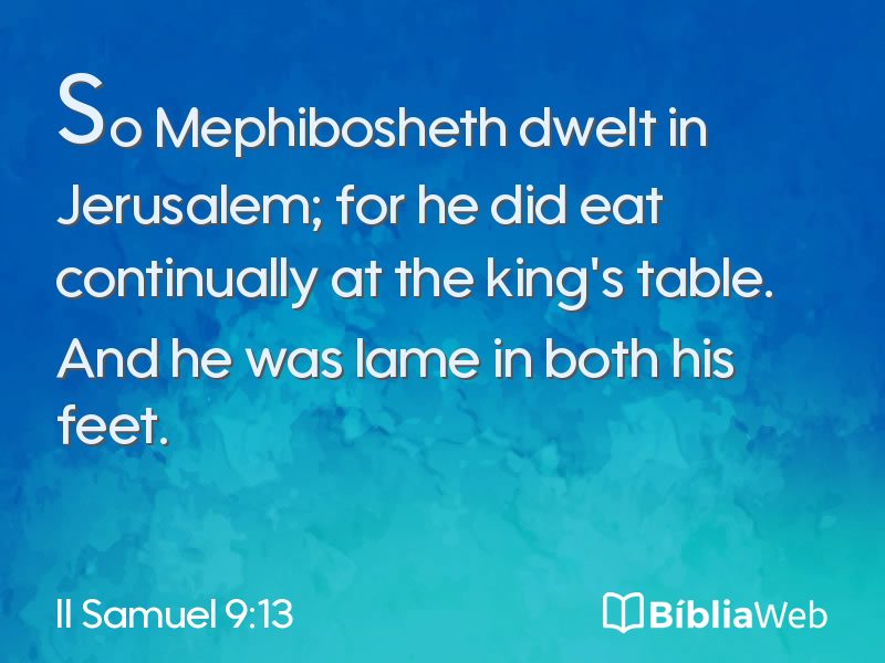 II Samuel 9:13 em imagem para compartilhar