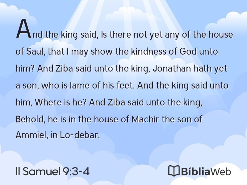 II Samuel 9:3-4 em imagem para compartilhar