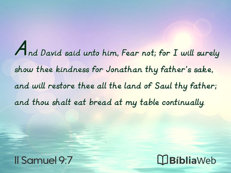 II Samuel 9:7 em imagem para compartilhar