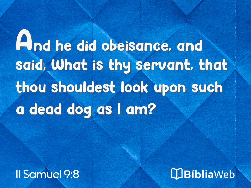 II Samuel 9:8 em imagem para compartilhar