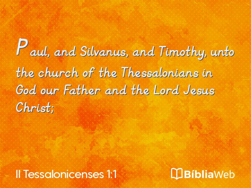 II Tessalonicenses 1:1 em imagem para compartilhar