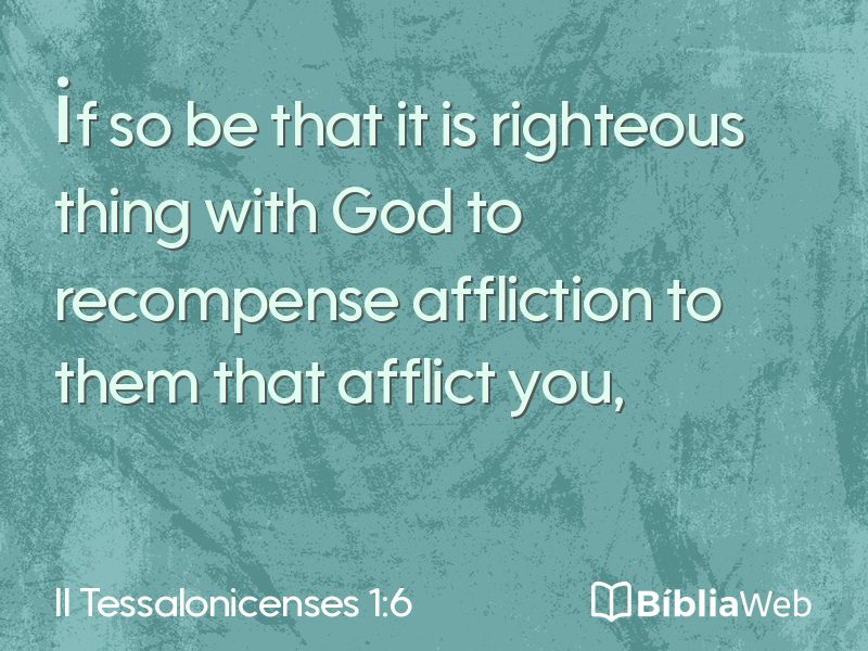 II Tessalonicenses 1:6 em imagem para compartilhar