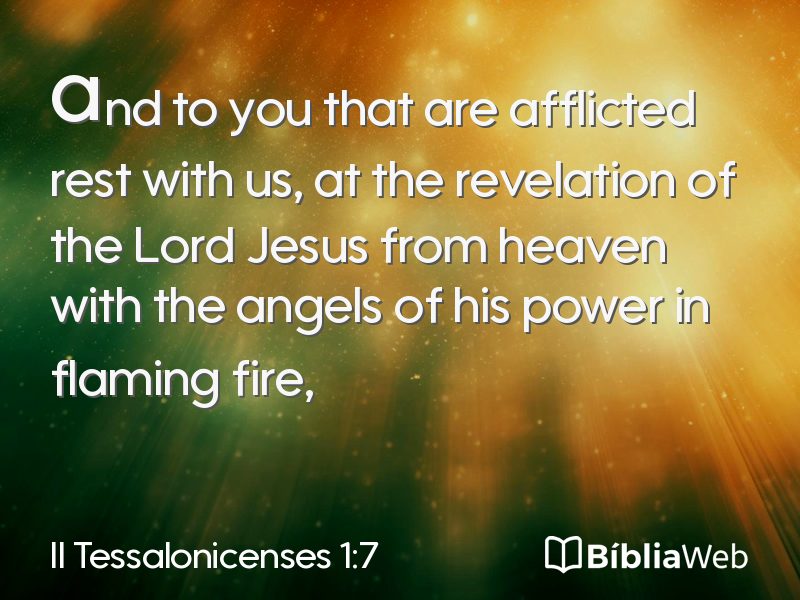 II Tessalonicenses 1:7 em imagem para compartilhar