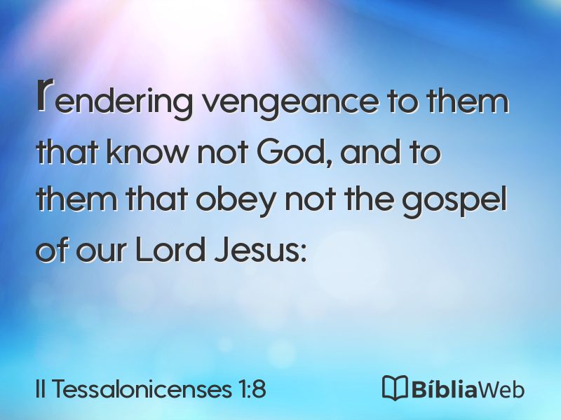 II Tessalonicenses 1:8 em imagem para compartilhar