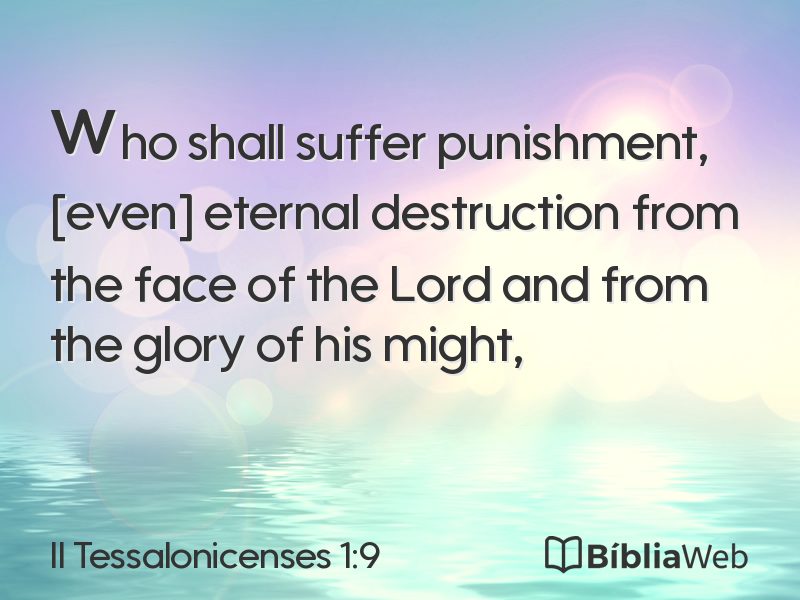 II Tessalonicenses 1:9 em imagem para compartilhar