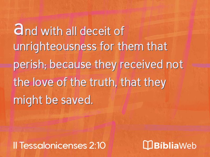 II Tessalonicenses 2:10 em imagem para compartilhar