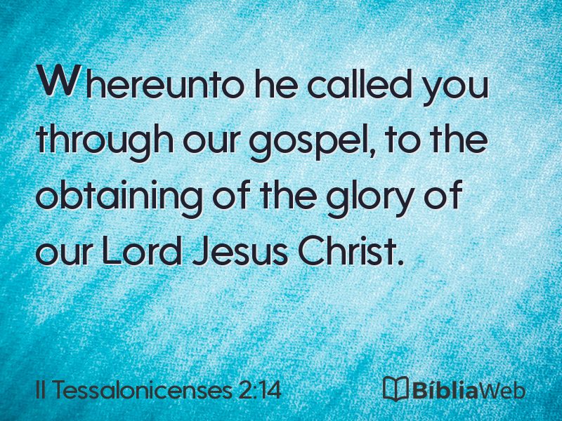II Tessalonicenses 2:14 em imagem para compartilhar