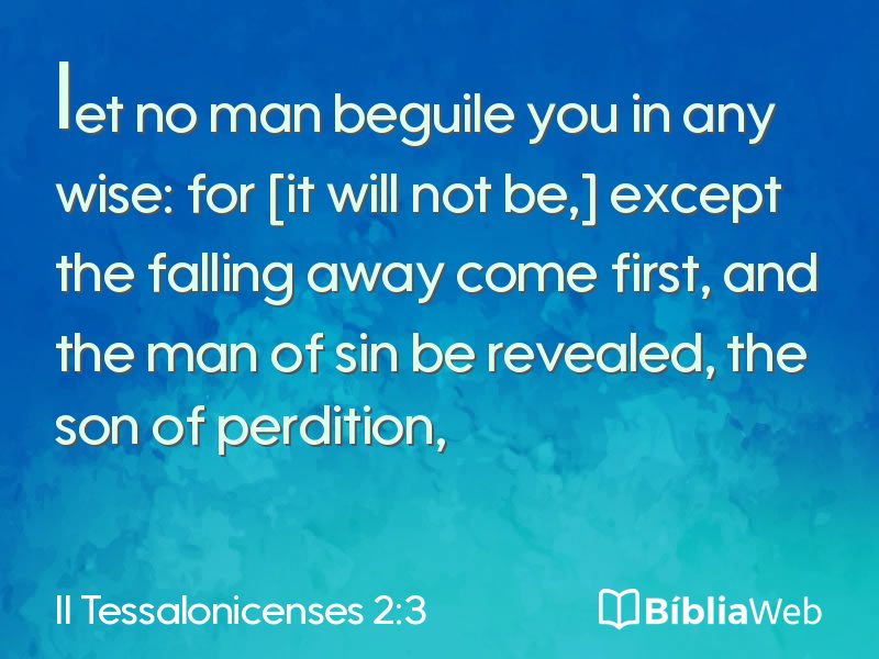 II Tessalonicenses 2:3 em imagem para compartilhar