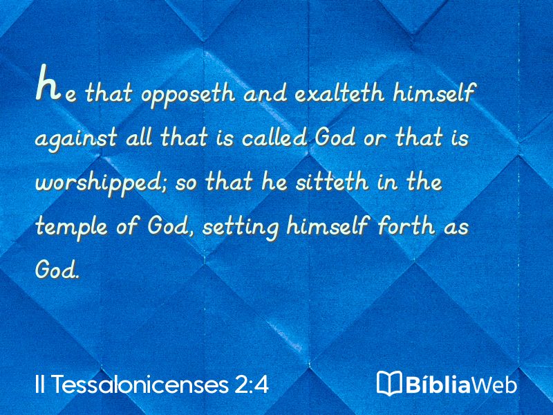 II Tessalonicenses 2:4 em imagem para compartilhar