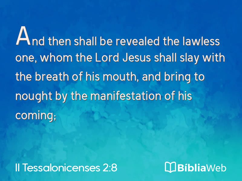 II Tessalonicenses 2:8 em imagem para compartilhar