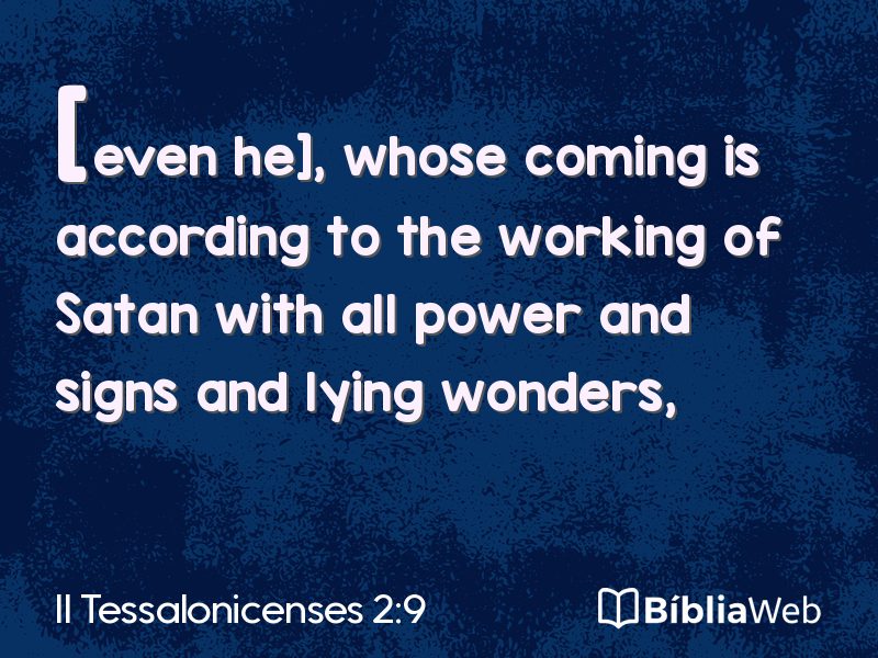 II Tessalonicenses 2:9 em imagem para compartilhar