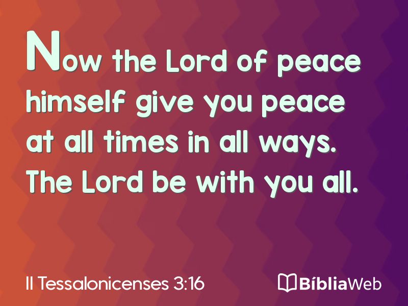 II Tessalonicenses 3:16 em imagem para compartilhar