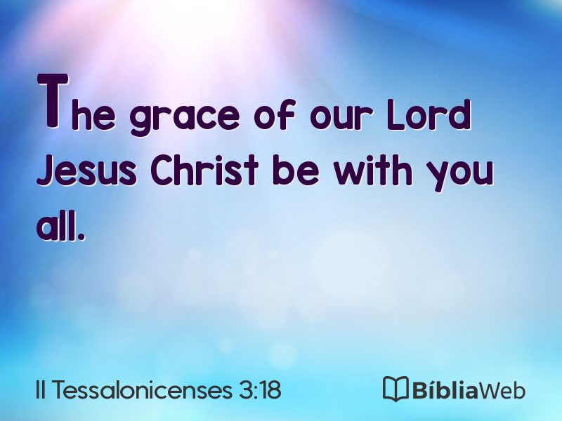 II Tessalonicenses 3:18 em imagem para compartilhar