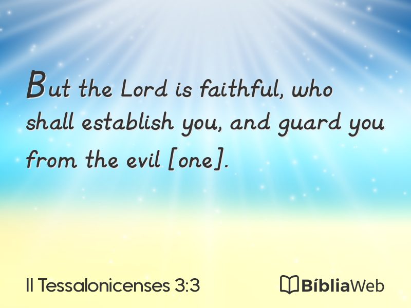 II Tessalonicenses 3:3 em imagem para compartilhar