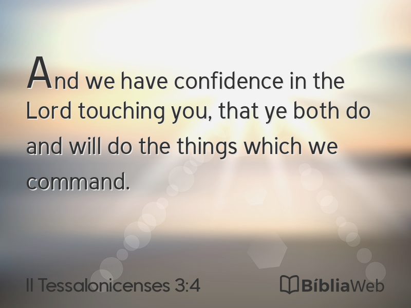 II Tessalonicenses 3:4 em imagem para compartilhar