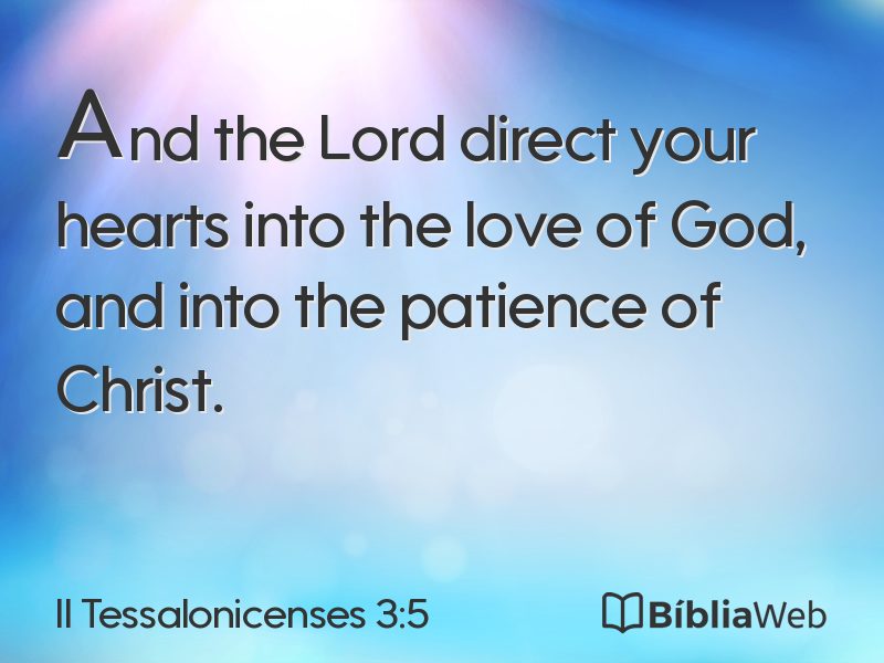 II Tessalonicenses 3:5 em imagem para compartilhar