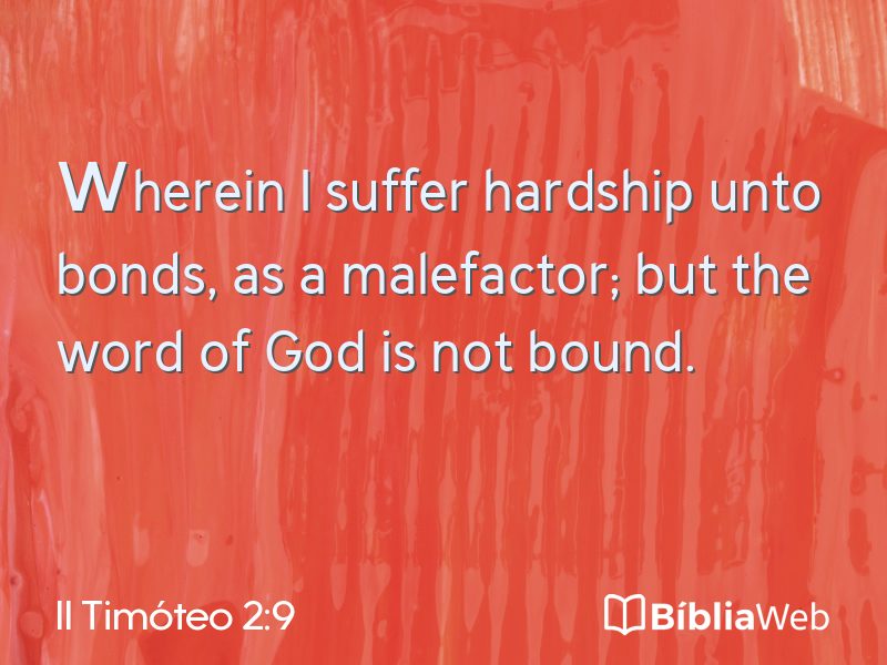 II Timóteo 2:9 em imagem para compartilhar