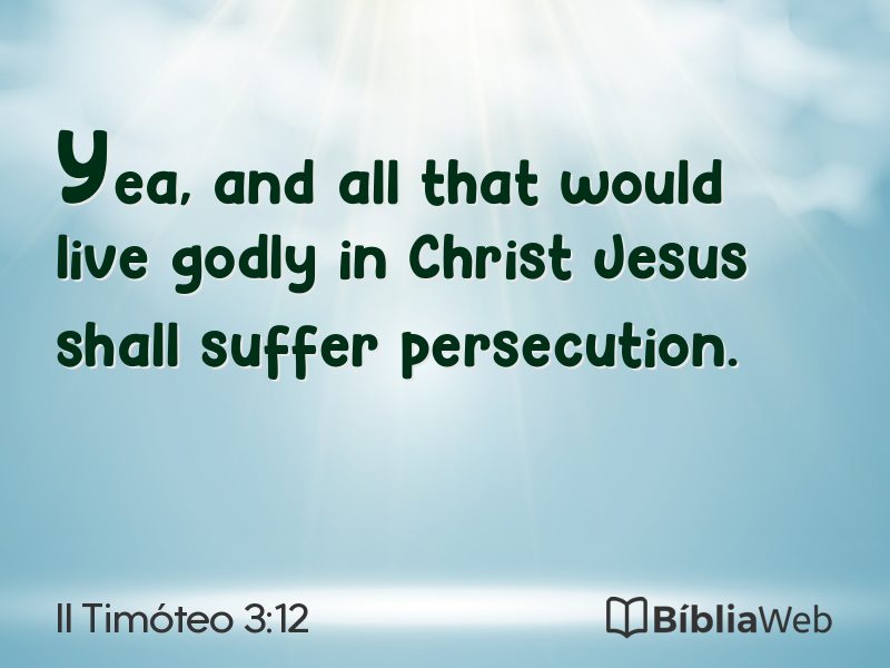 II Timóteo 3:12 em imagem para compartilhar