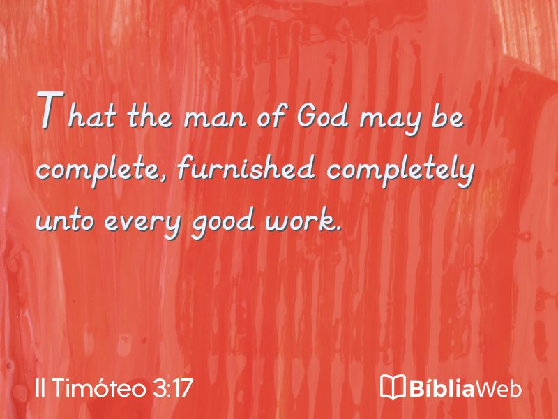 II Timóteo 3:17 em imagem para compartilhar