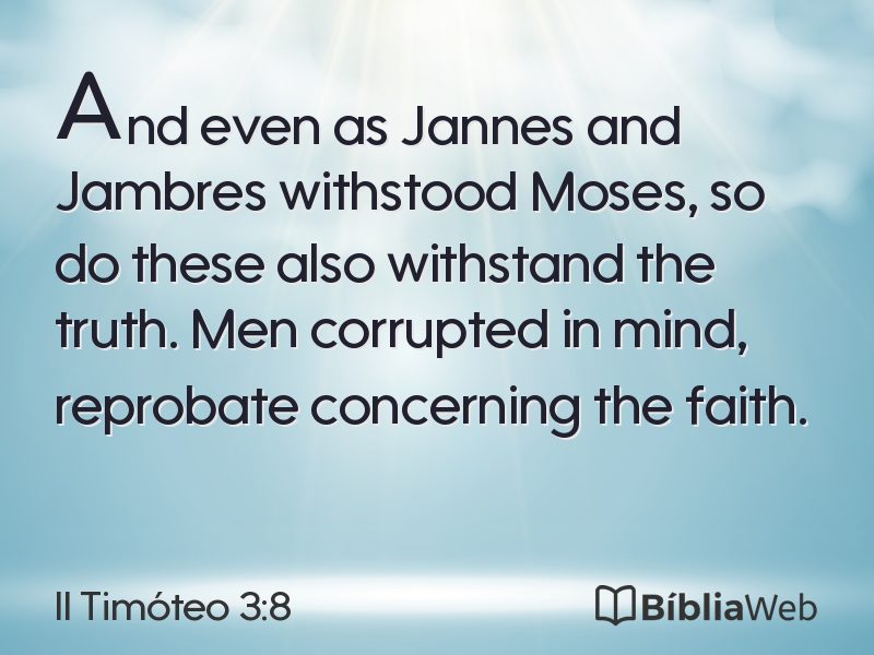 II Timóteo 3:8 em imagem para compartilhar