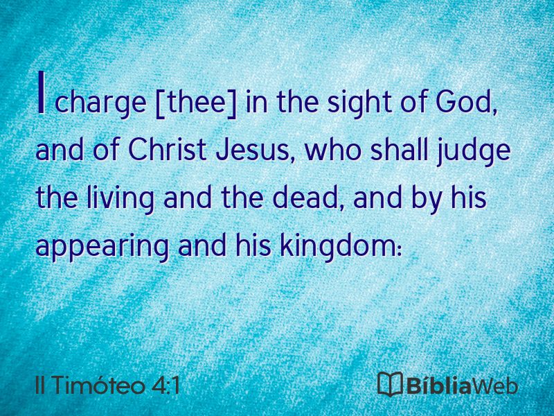 II Timóteo 4:1 em imagem para compartilhar