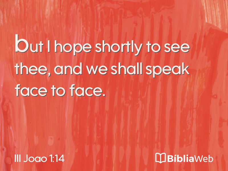III Joao 1:14 em imagem para compartilhar