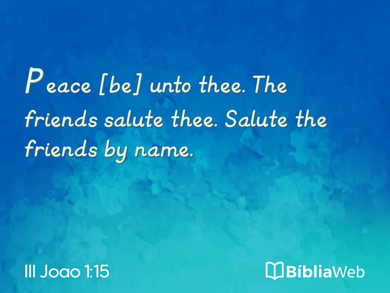 III Joao 1:15 em imagem para compartilhar