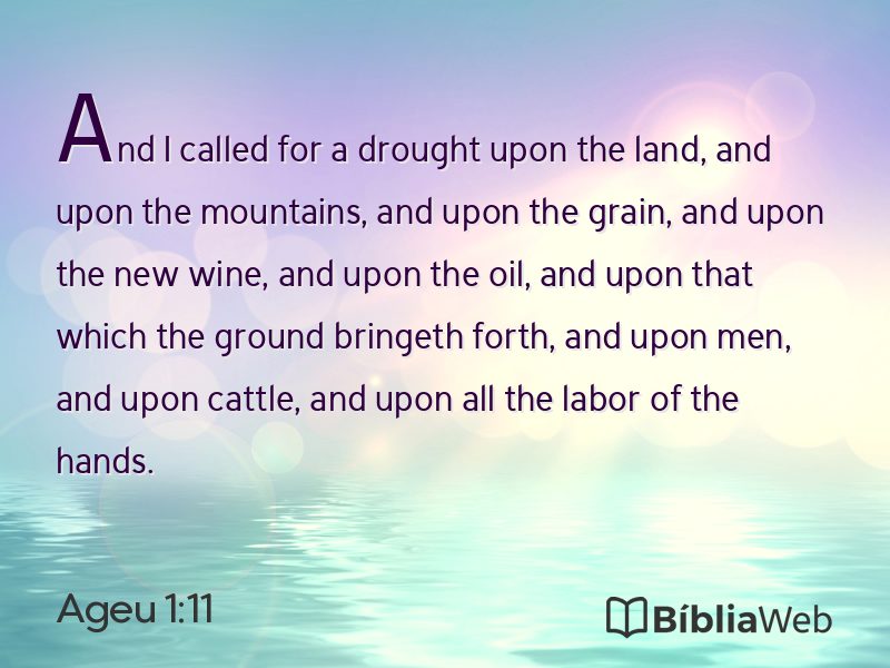 Ageu 1:11 em imagem para compartilhar