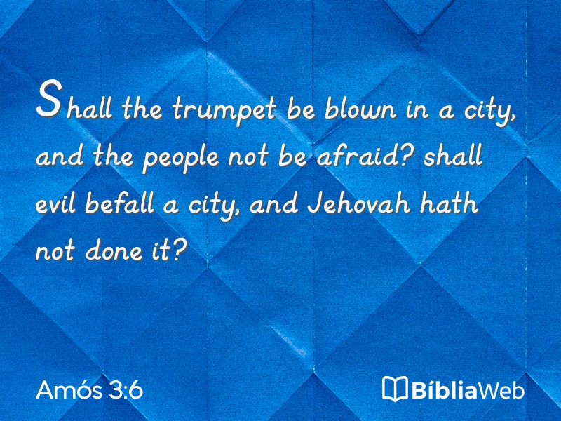 Amós 3:6 em imagem para compartilhar