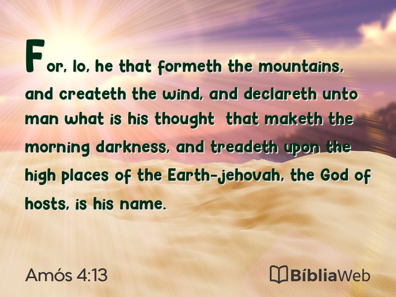 Amós 4:13 em imagem para compartilhar