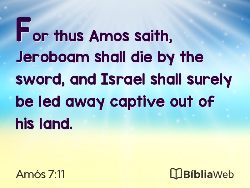 Amós 7:11 em imagem para compartilhar