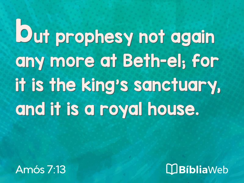 Amós 7:13 em imagem para compartilhar