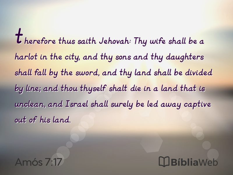 Amós 7:17 em imagem para compartilhar