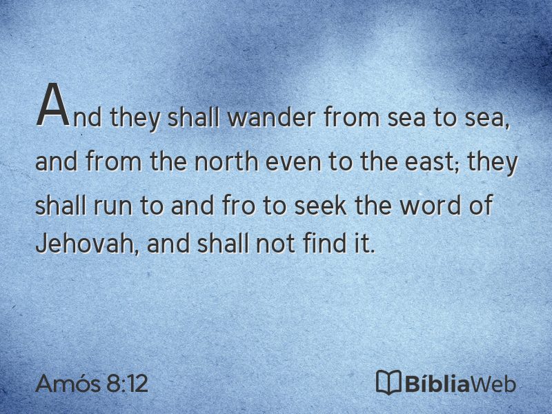 Amós 8:12 em imagem para compartilhar