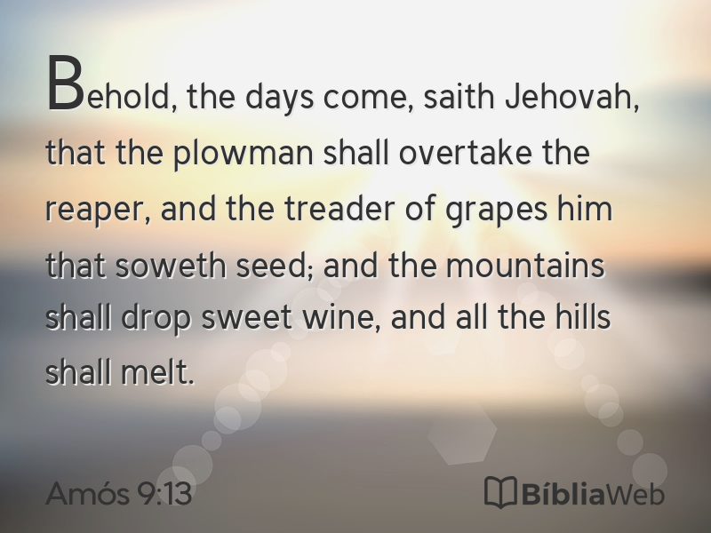 Amós 9:13 em imagem para compartilhar