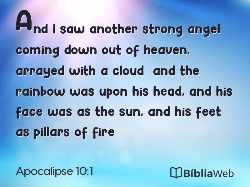 Apocalipse 10:1 em imagem para compartilhar