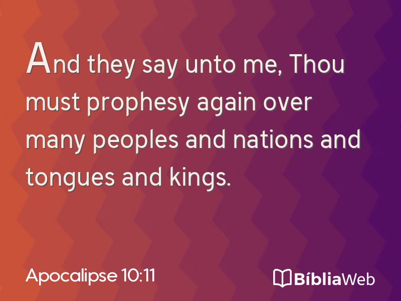 Apocalipse 10:11 em imagem para compartilhar