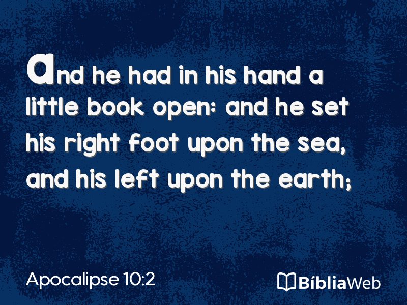 Apocalipse 10:2 em imagem para compartilhar