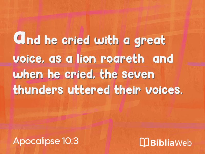 Apocalipse 10:3 em imagem para compartilhar