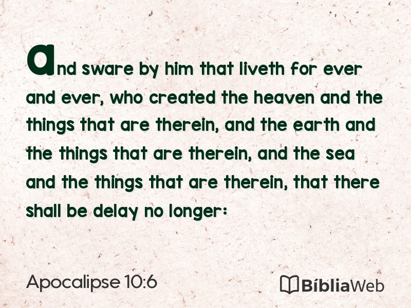 Apocalipse 10:6 em imagem para compartilhar