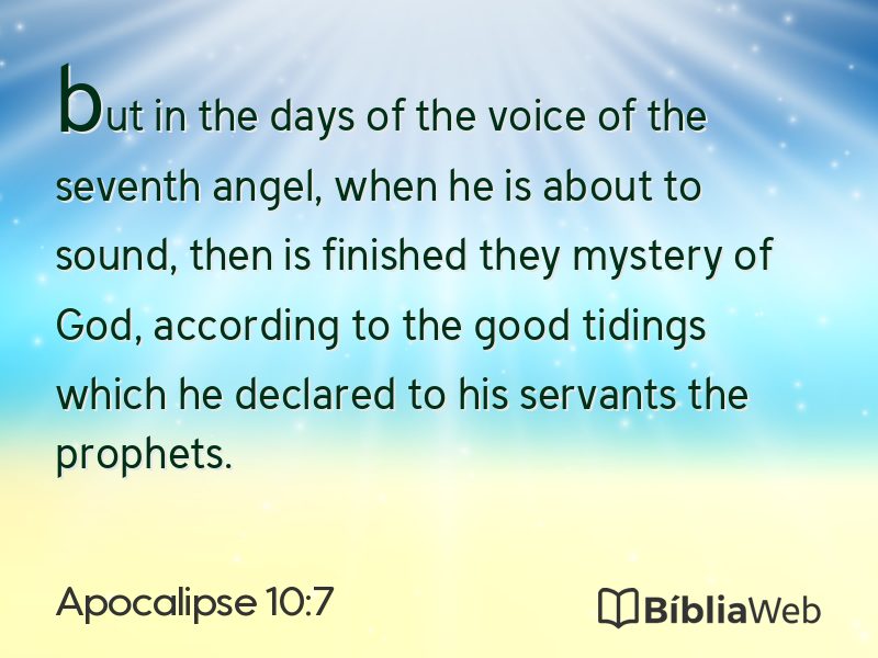 Apocalipse 10:7 em imagem para compartilhar
