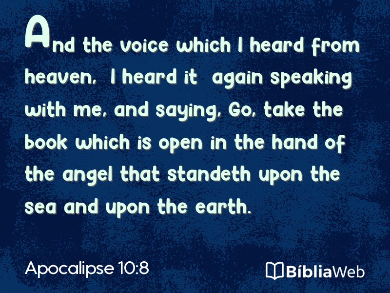 Apocalipse 10:8 em imagem para compartilhar