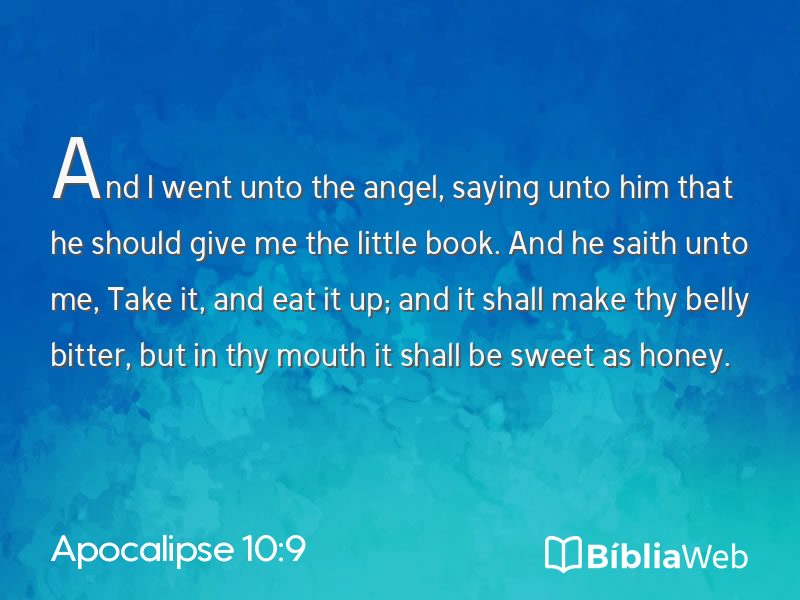 Apocalipse 10:9 em imagem para compartilhar